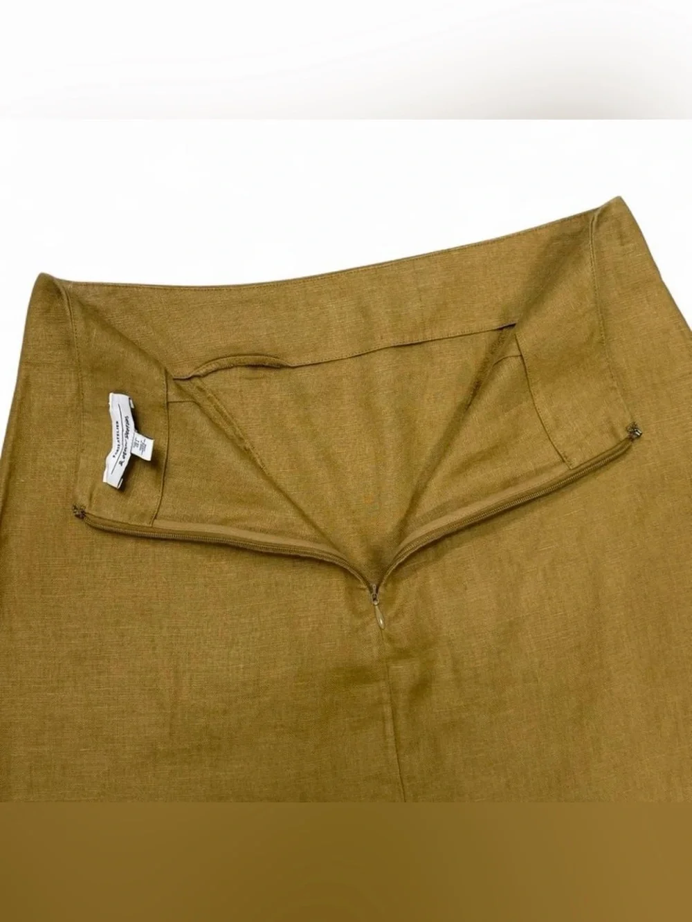 & Other Stories Paris Atelier Mustard Linen Skirt